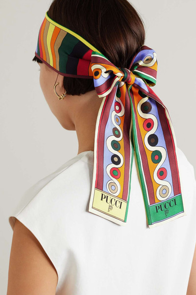 PUCCI Printed silk-twill scarf outlook