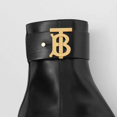 Burberry Monogram Motif Leather Block-heel Boots outlook