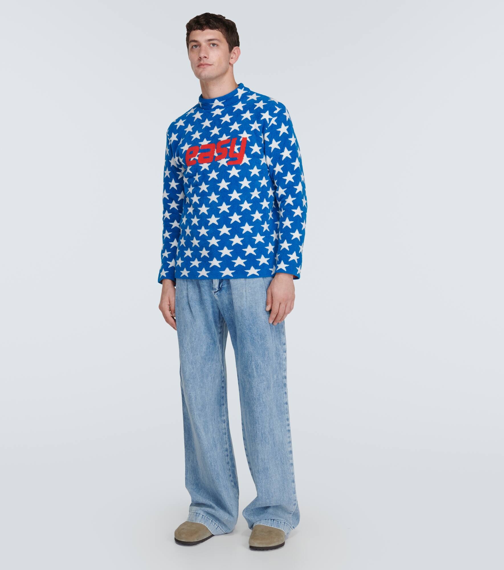 Printed cotton-blend sweater - 2