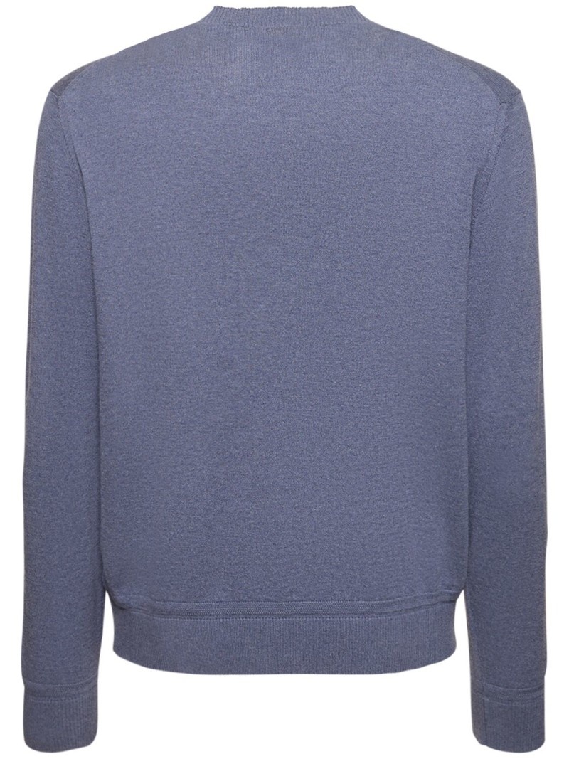 Logo cotton & cashmere crewneck sweater - 5