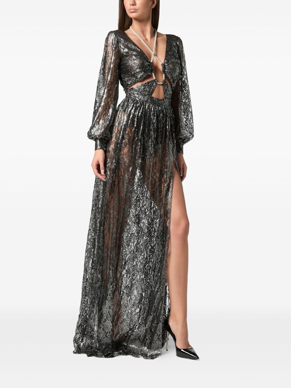 crystal lace maxi dress - 2
