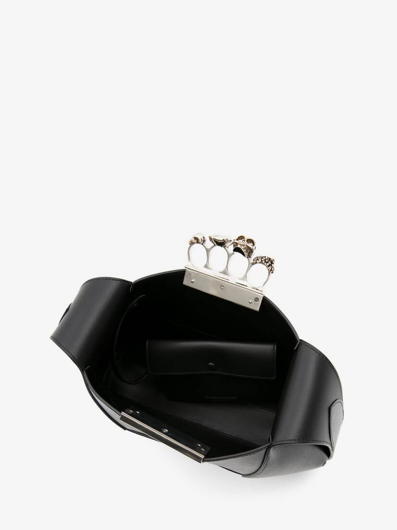 Women's The Jewelled Hobo Bag in Black 5