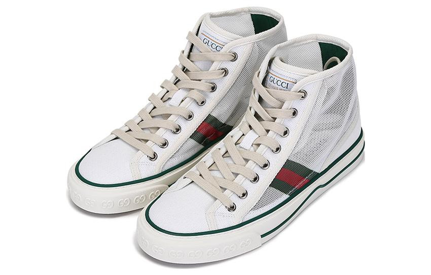 (WMNS) Gucci Tennis 1977 High Top Sneakers 'Mesh White' 663579-2WB10-9070 - 4