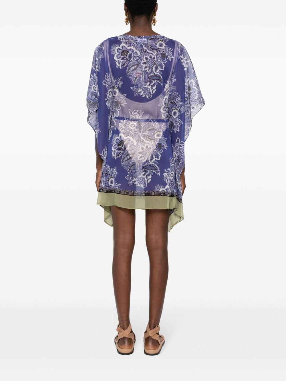 floral-print kaftan dress - 4