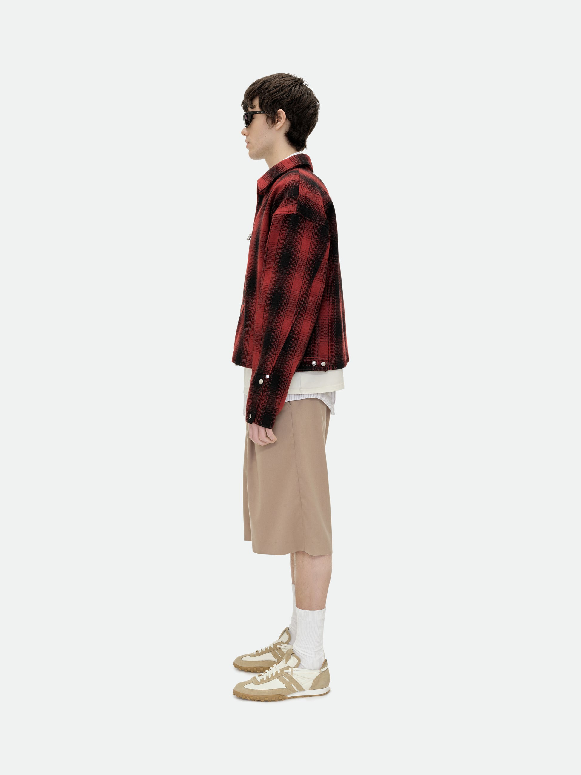 RHUDE LOGO FLANNEL WORK JACKET - 6