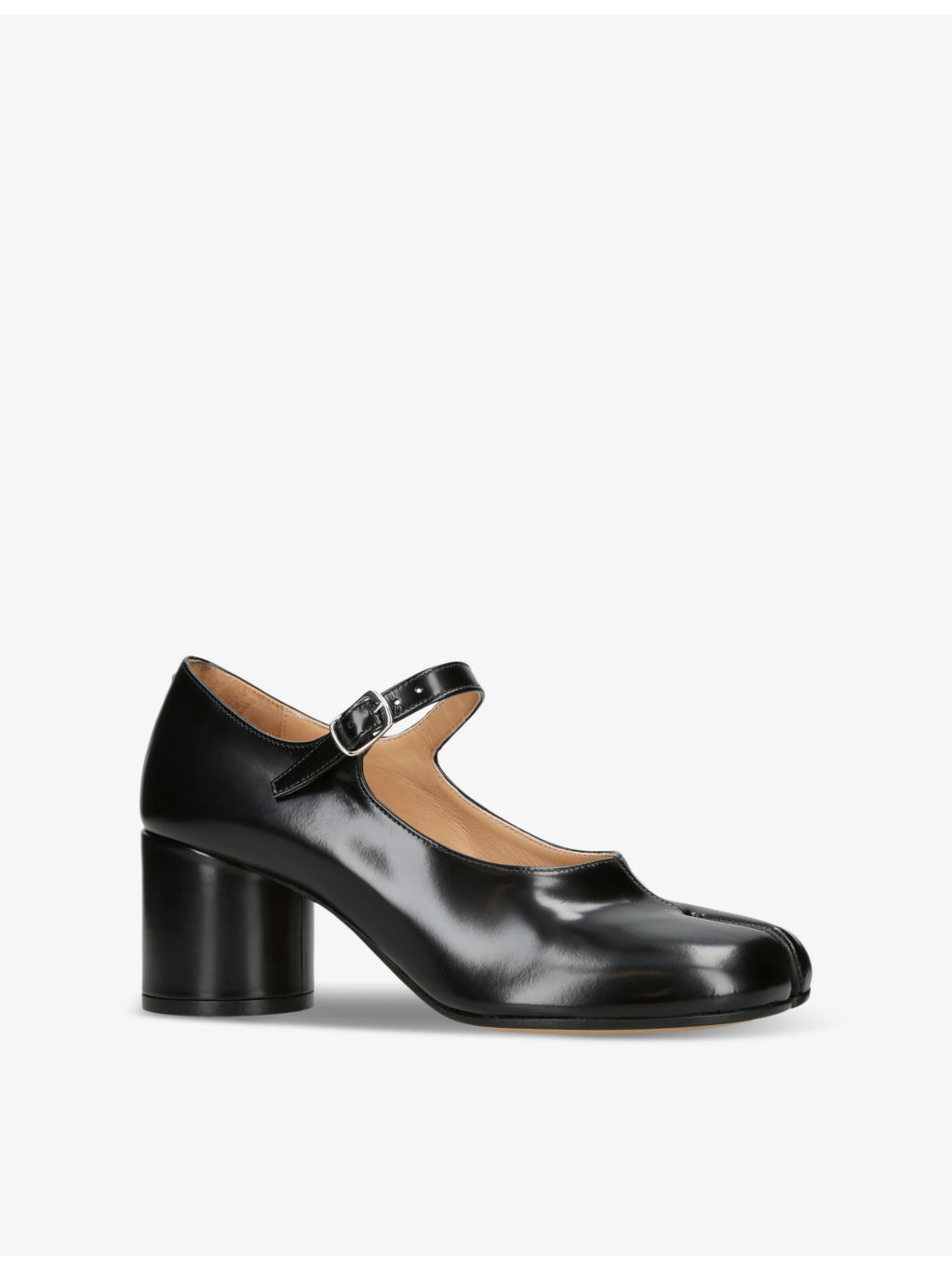 Tabi 60 split-toe block-heel leather Mary-Janes - 3