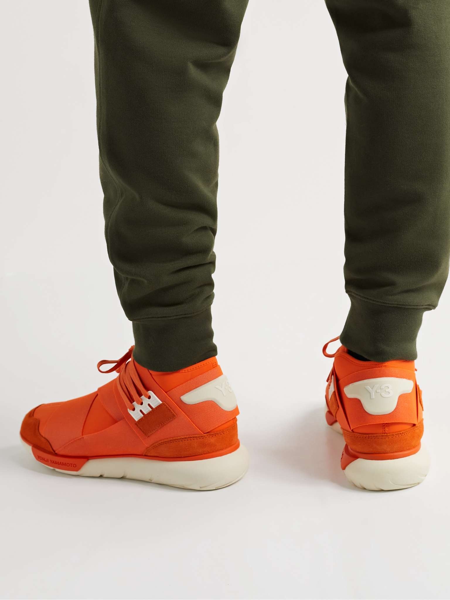 Qasa Suede-Trimmed Neoprene and Webbing High-Top Sneakers - 3