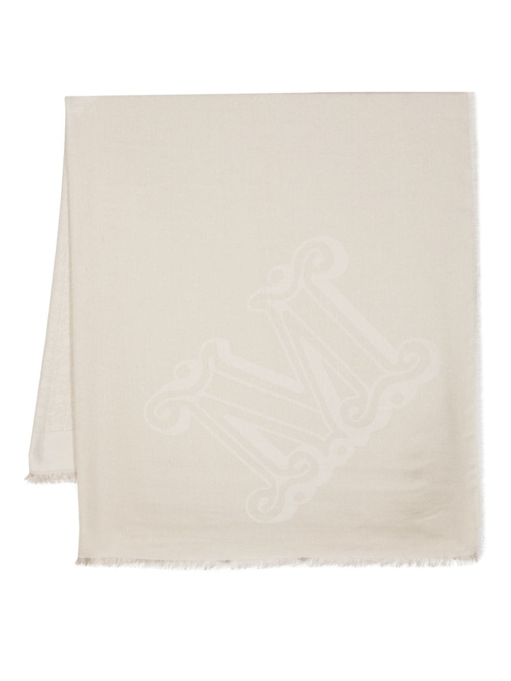 monogram-jacquard scarf - 1