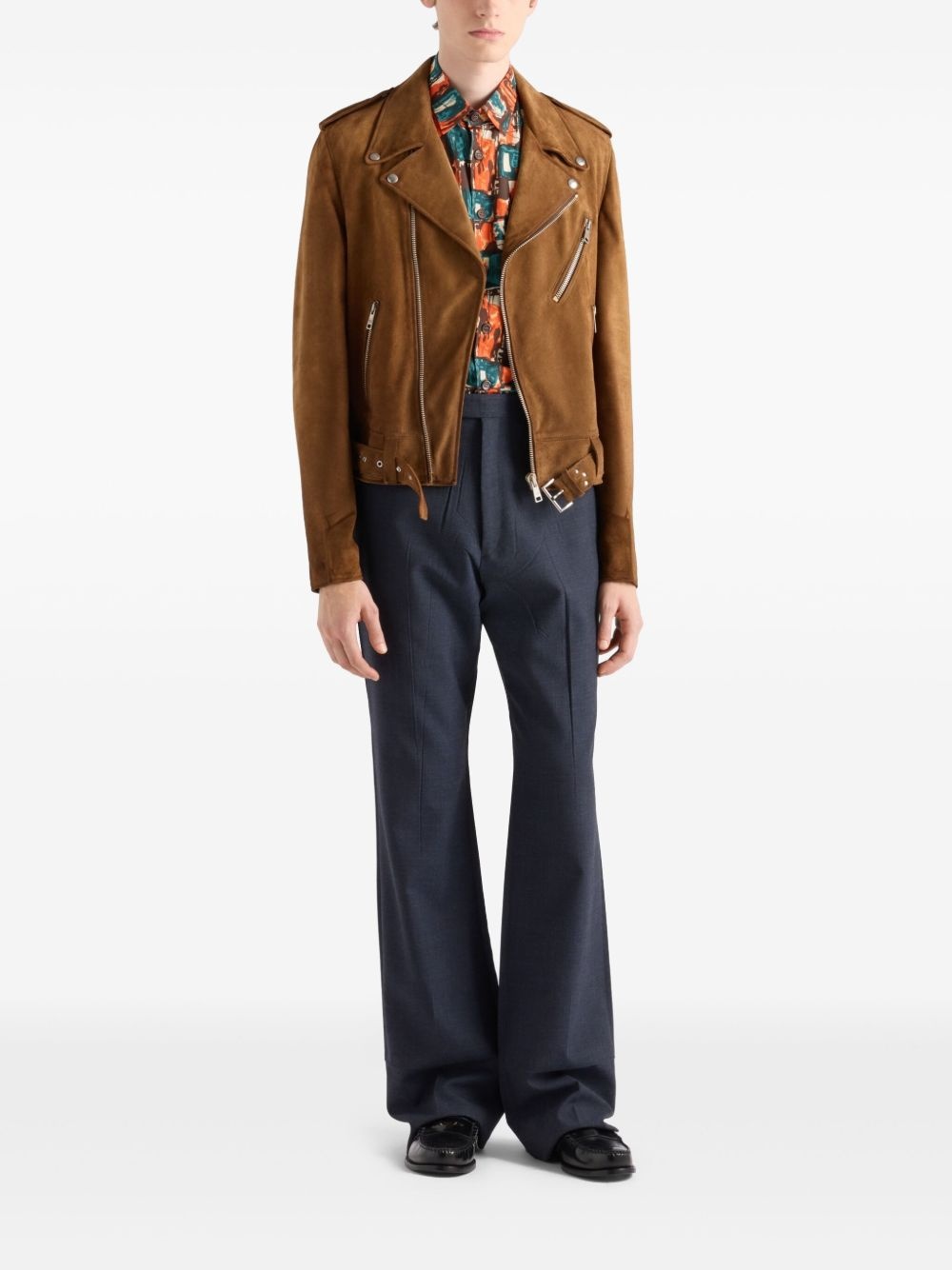 suede biker jacket - 2