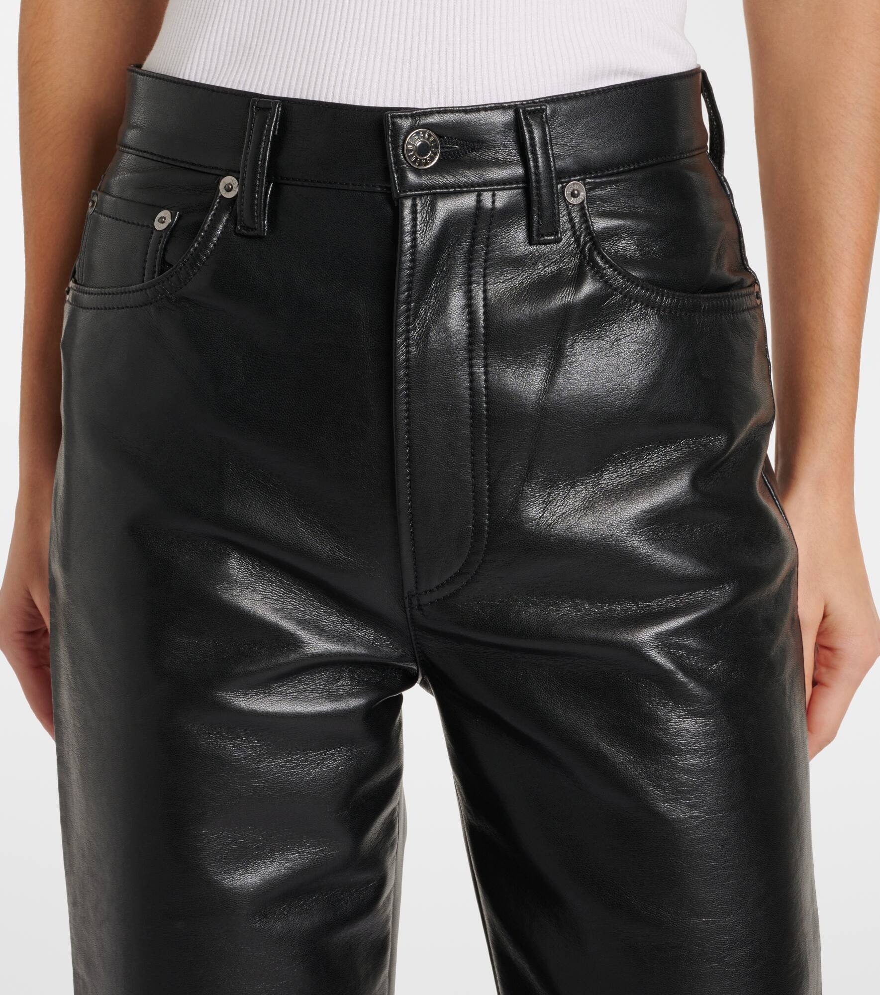 90's Pinch Waist high-rise straight pants - 4