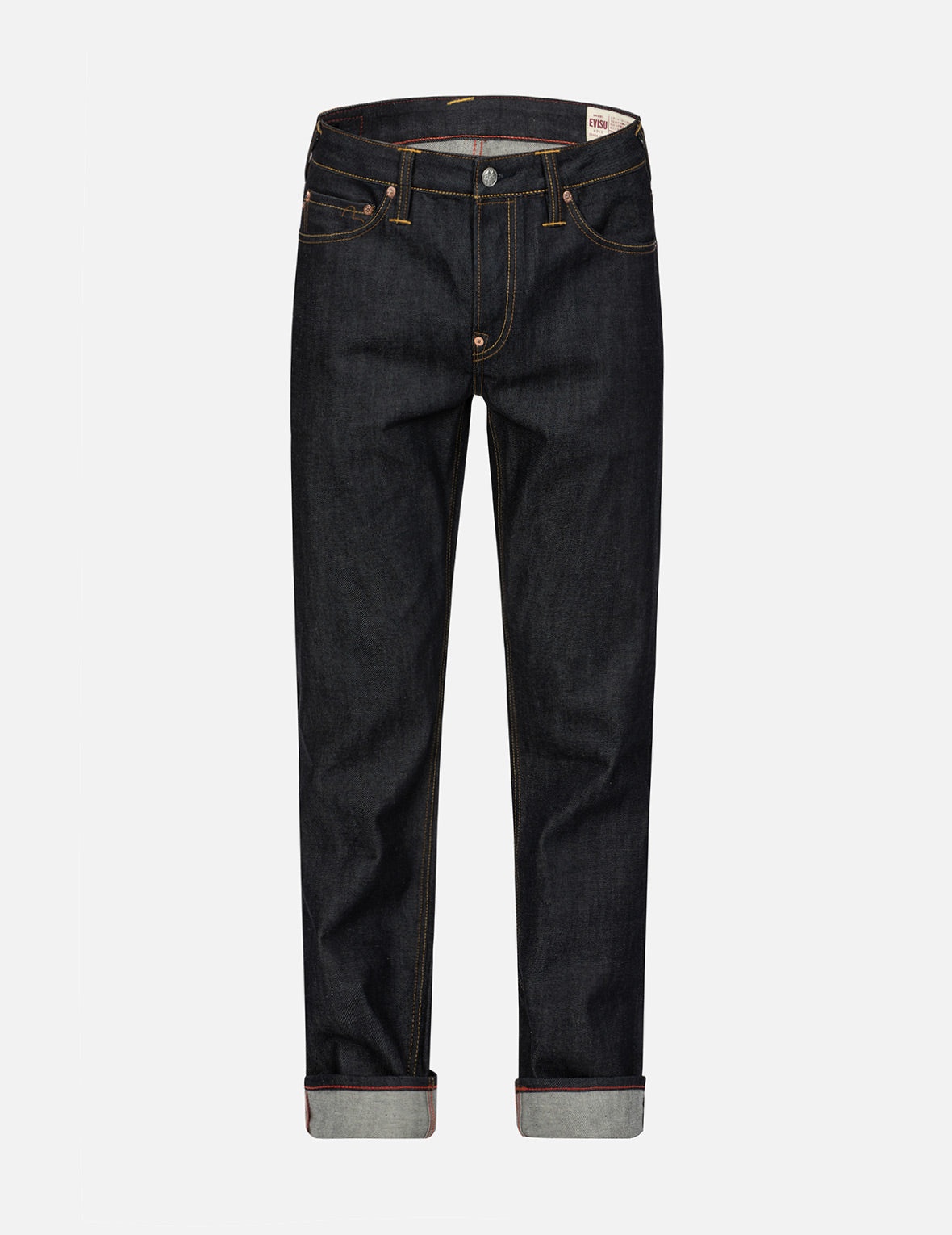 Deer and Seagull Embroidery Slim Fit Selvedge Denim Jeans #2010 - 2