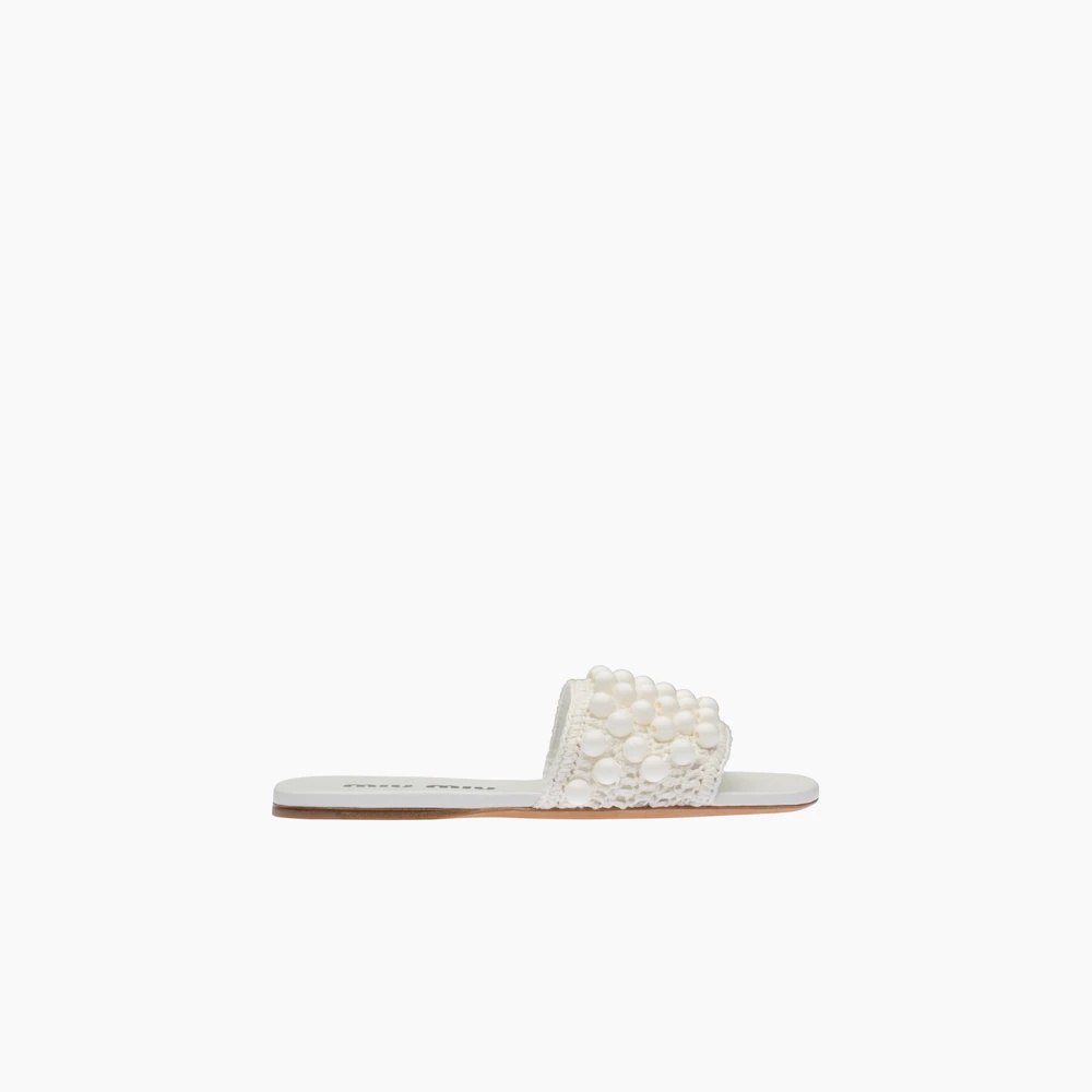 Cotton crochet slides - 4