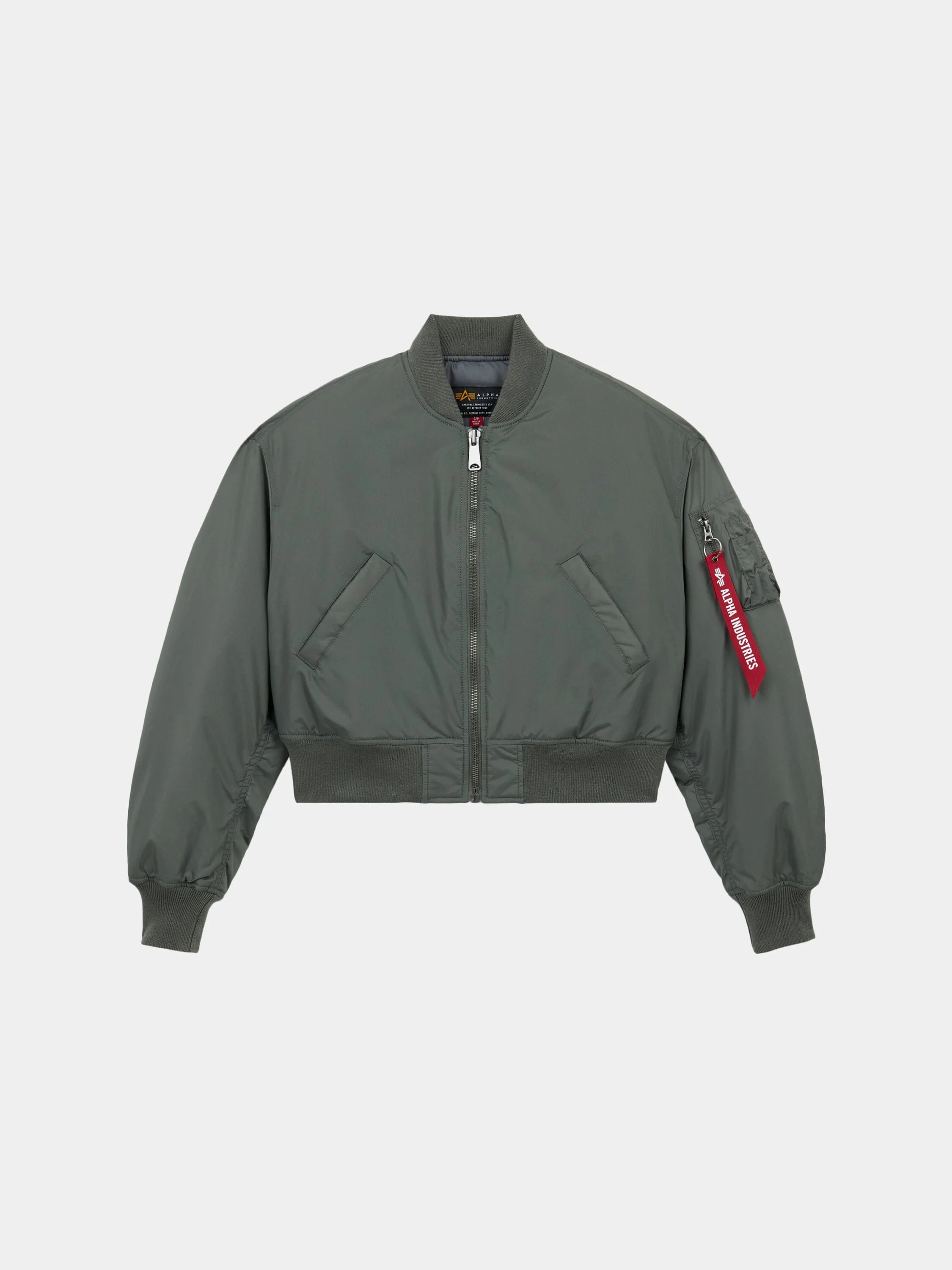 MA-1 CROPPED OXFORD BOMBER JACKET WOMENS - 1