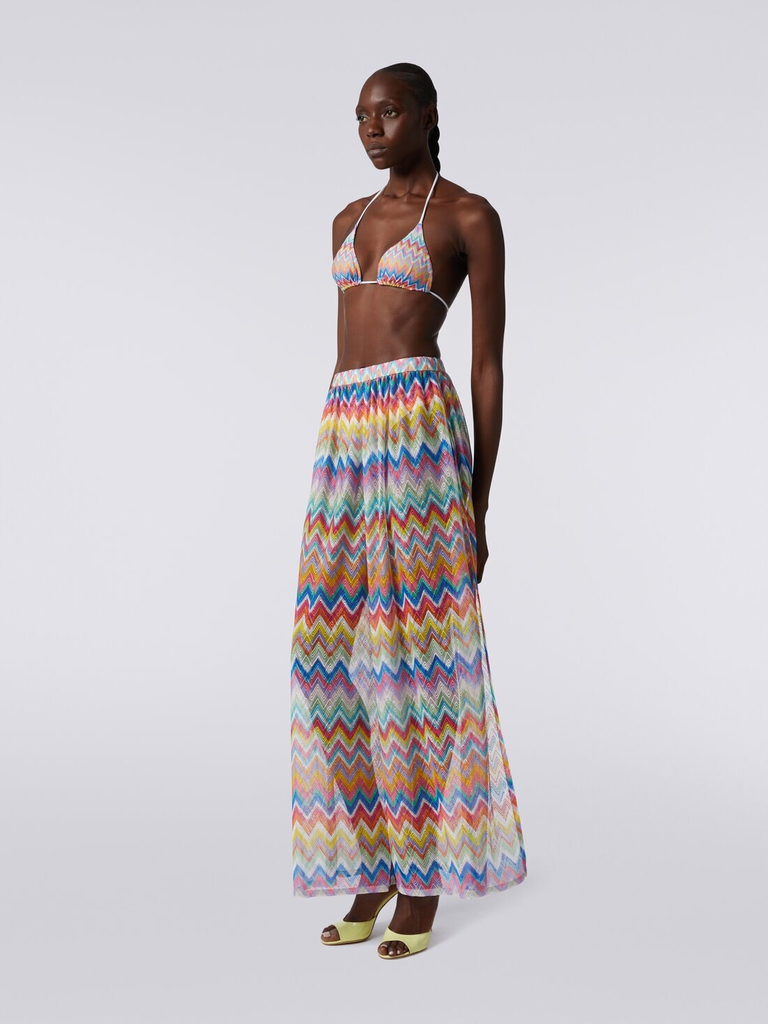 Cover-up trousers with zigzag print - 3