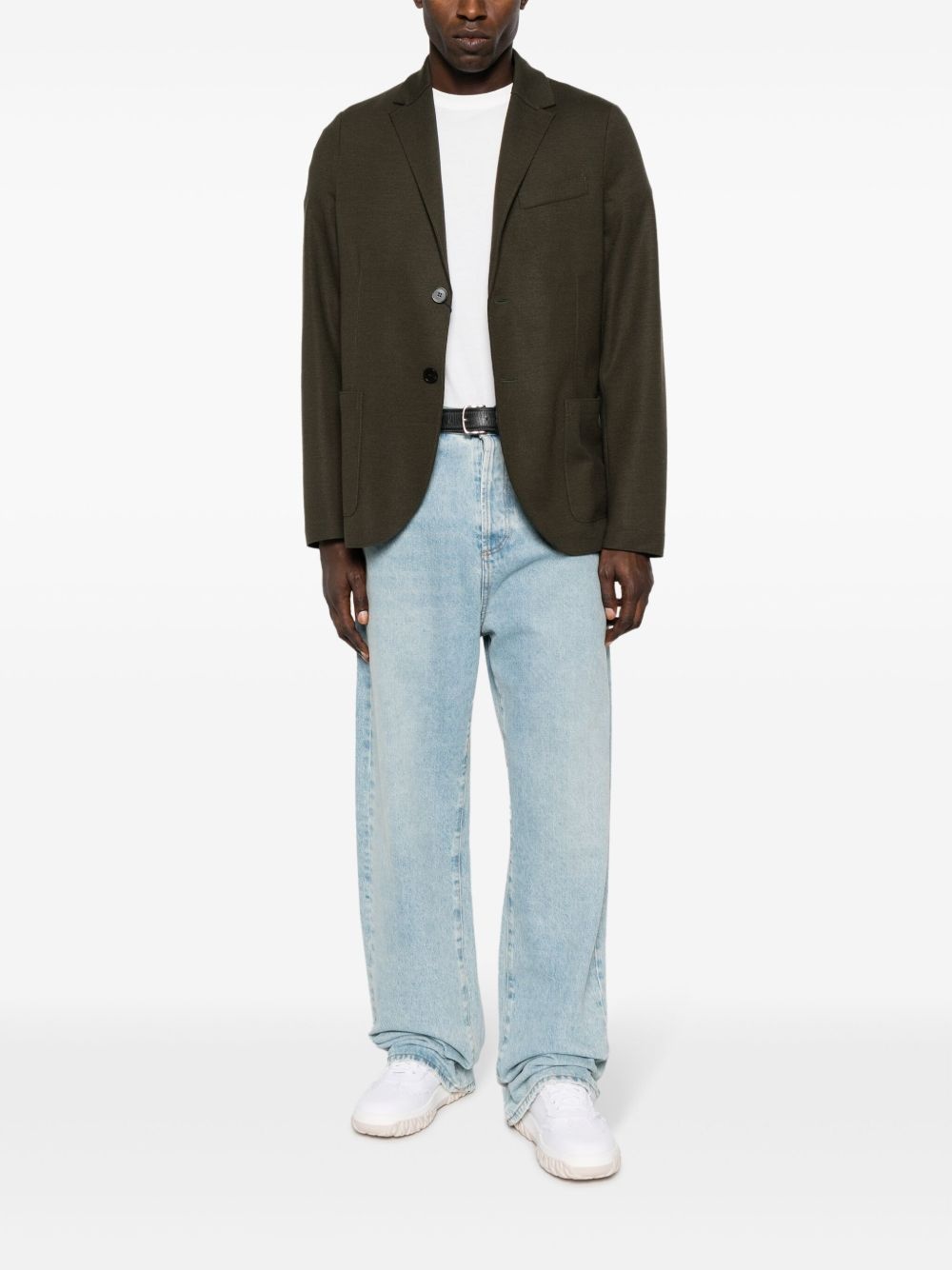 single-breasted wool blazer - 2
