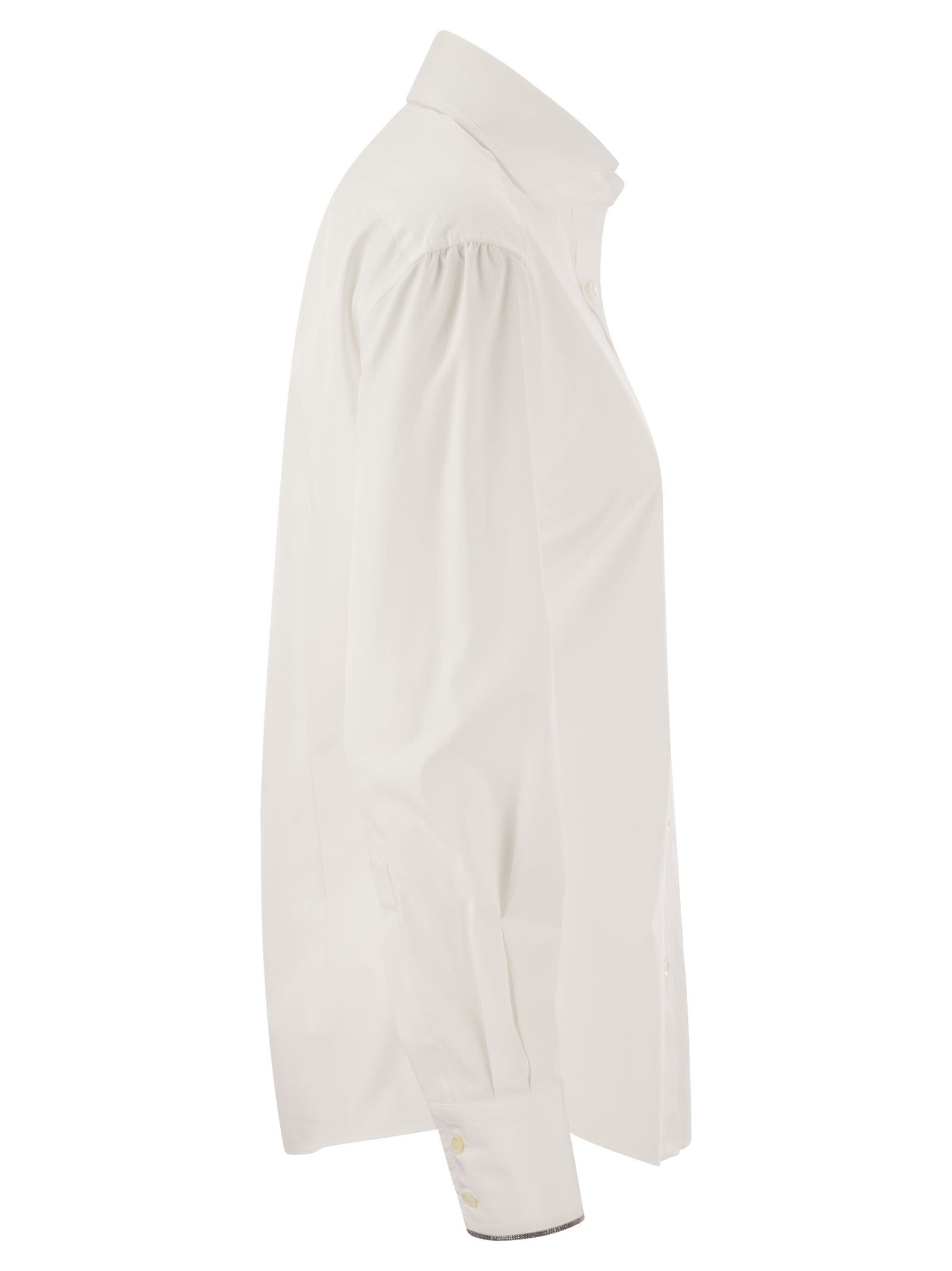 Brunello Cucinelli Women Cotton Poplin Shirt - 3