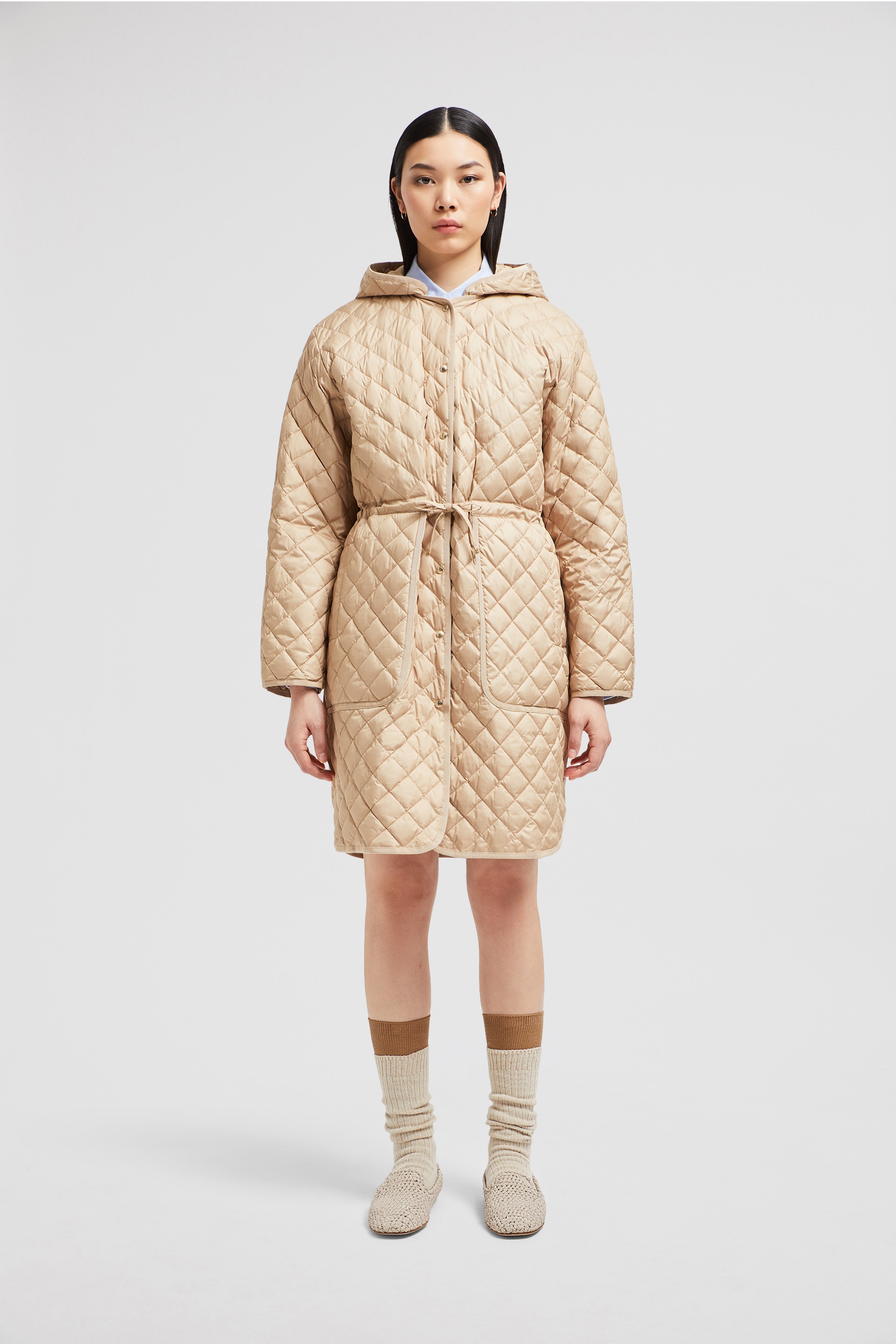 Etelan Hooded Diamond-Quilted Long Down Jacket - 3