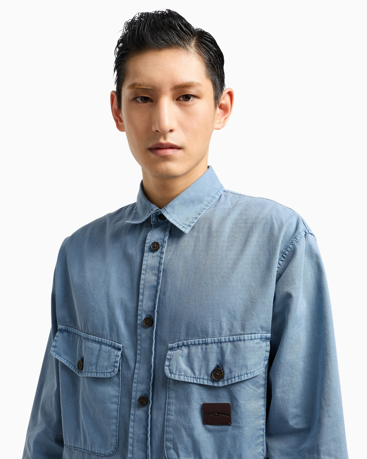 COMFORT-FIT SHIRT WITH WASHED TWILL POCKETS - 5
