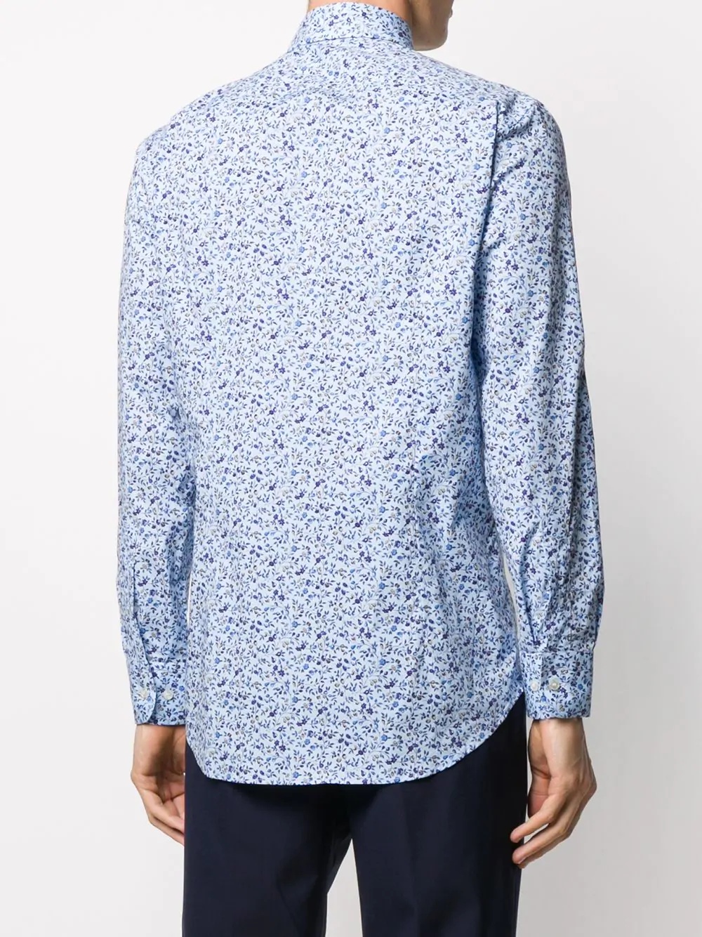 floral print long-sleeved shirt - 4