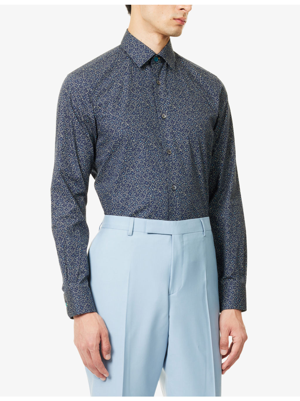 Floral Graphic-Print Long-Sleeve Cotton Shirt - 3