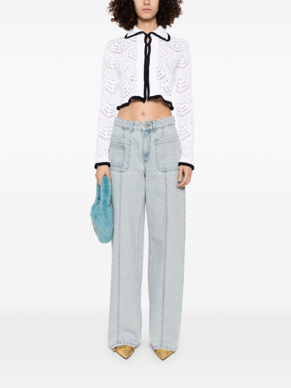 logo-embroidered jeans - 2