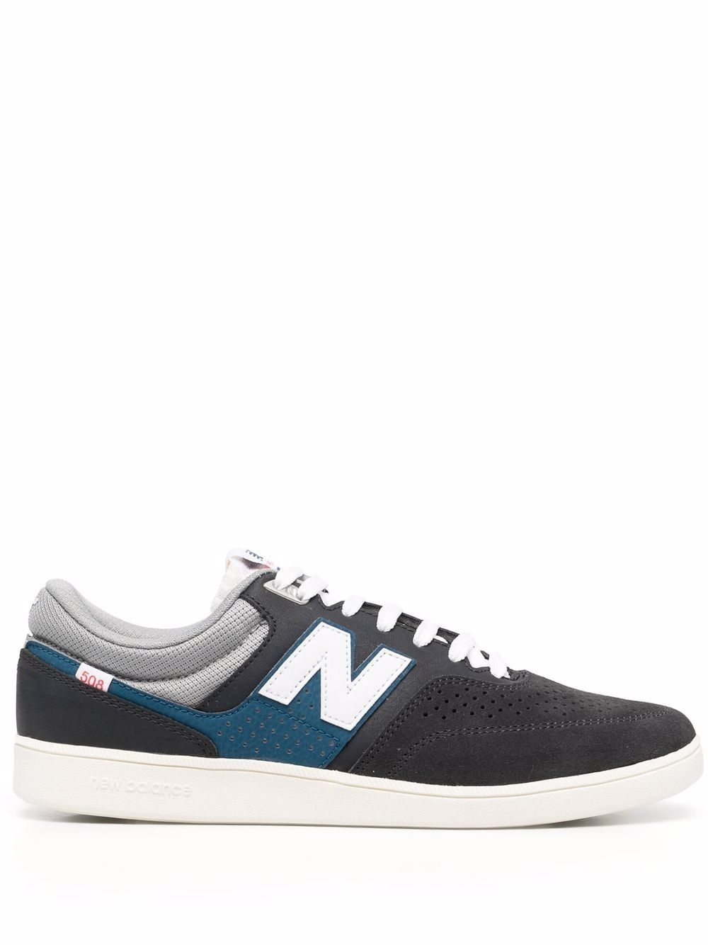 logo-patch suede low-top sneakers - 1