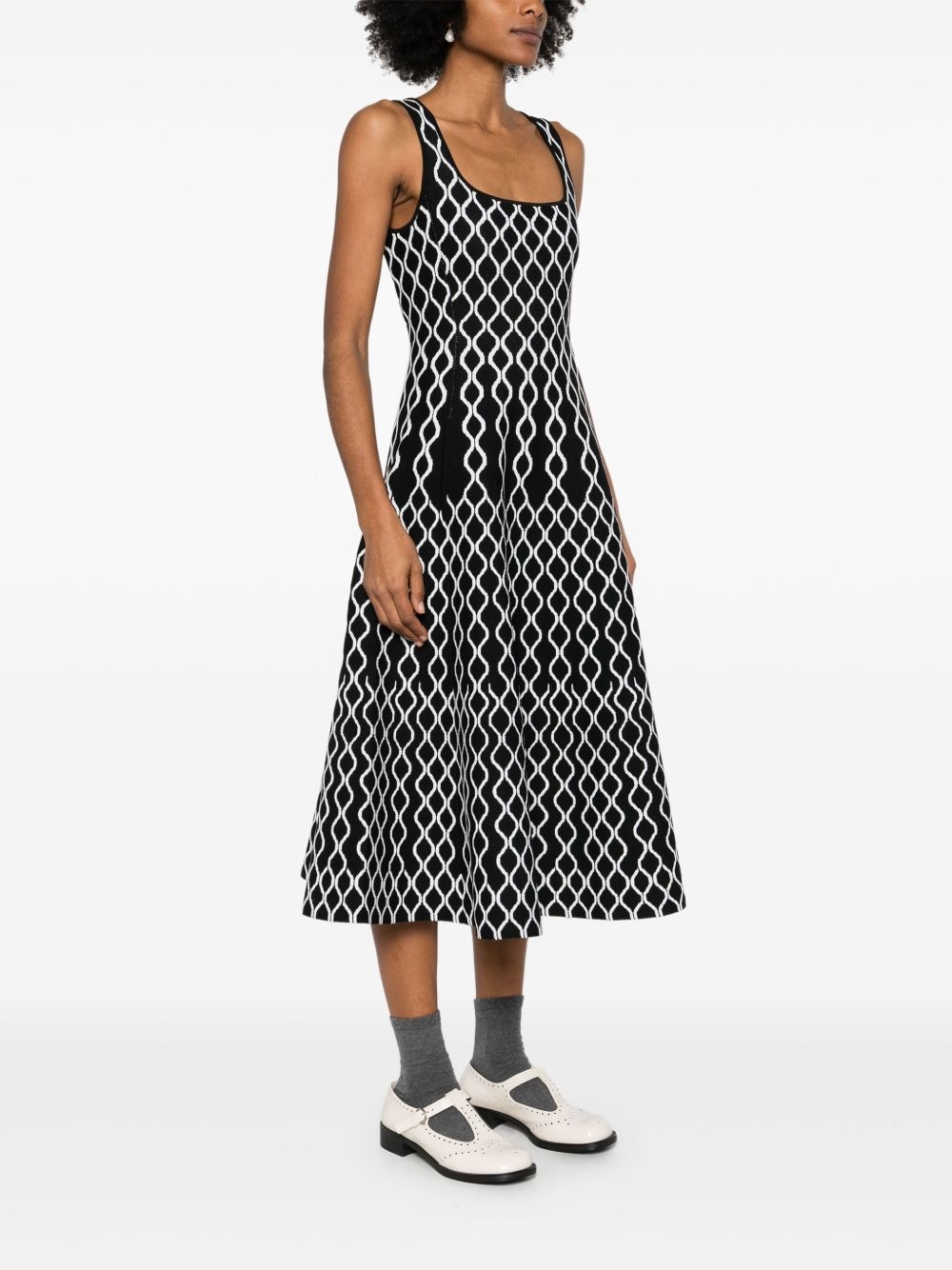 geometric-print midi dress - 3