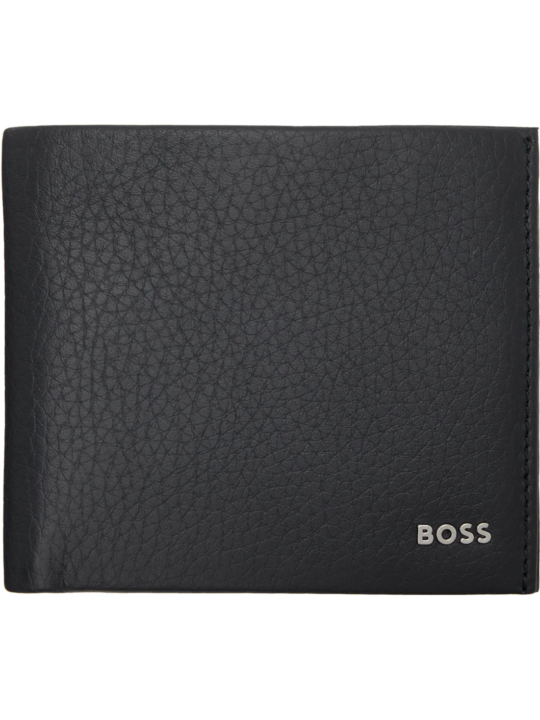 Navy Grained Leather Wallet - 1