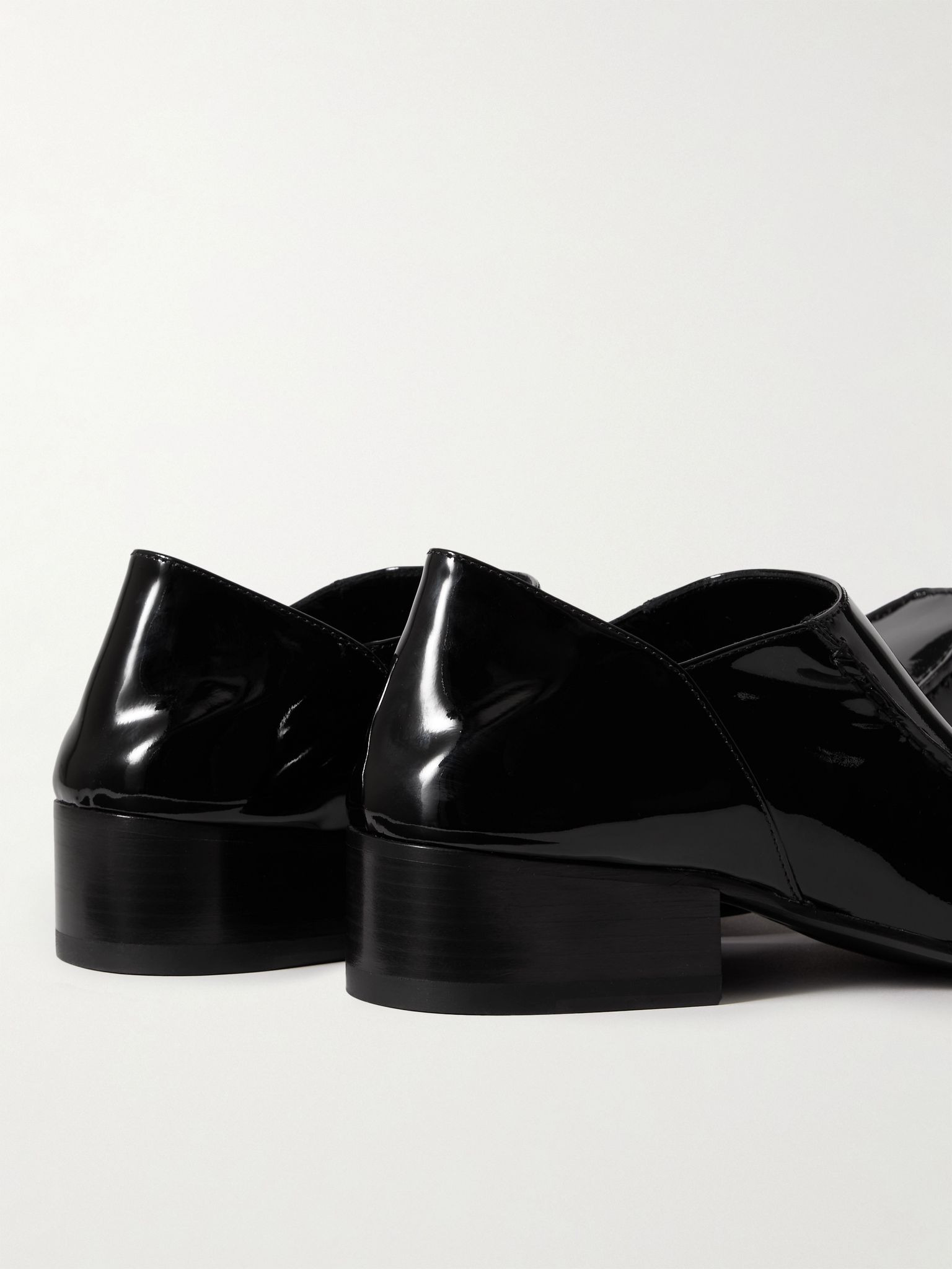 Romeo Collapsible-Heel Patent-Leather Loafers Black - 5