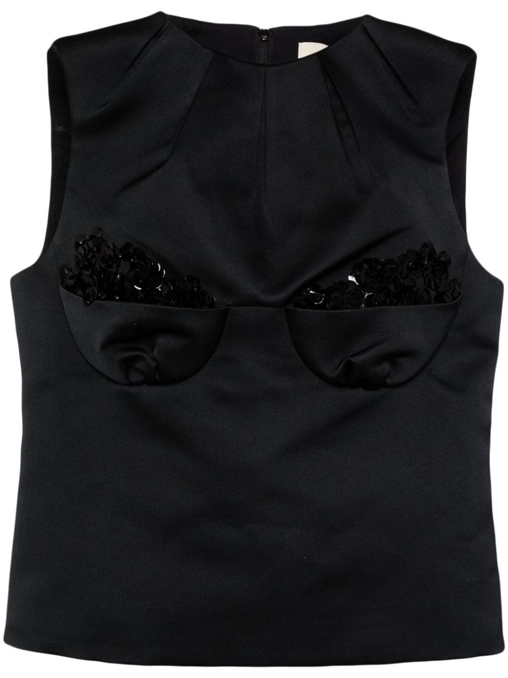 embellished bustier sleeveless top - 1