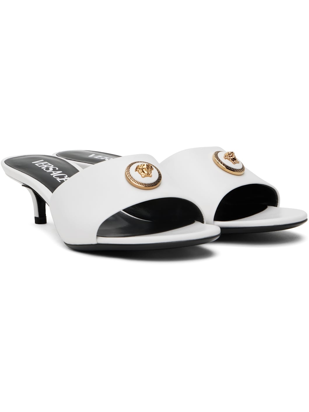 White Alia 45 mm Heeled Sandals - 4