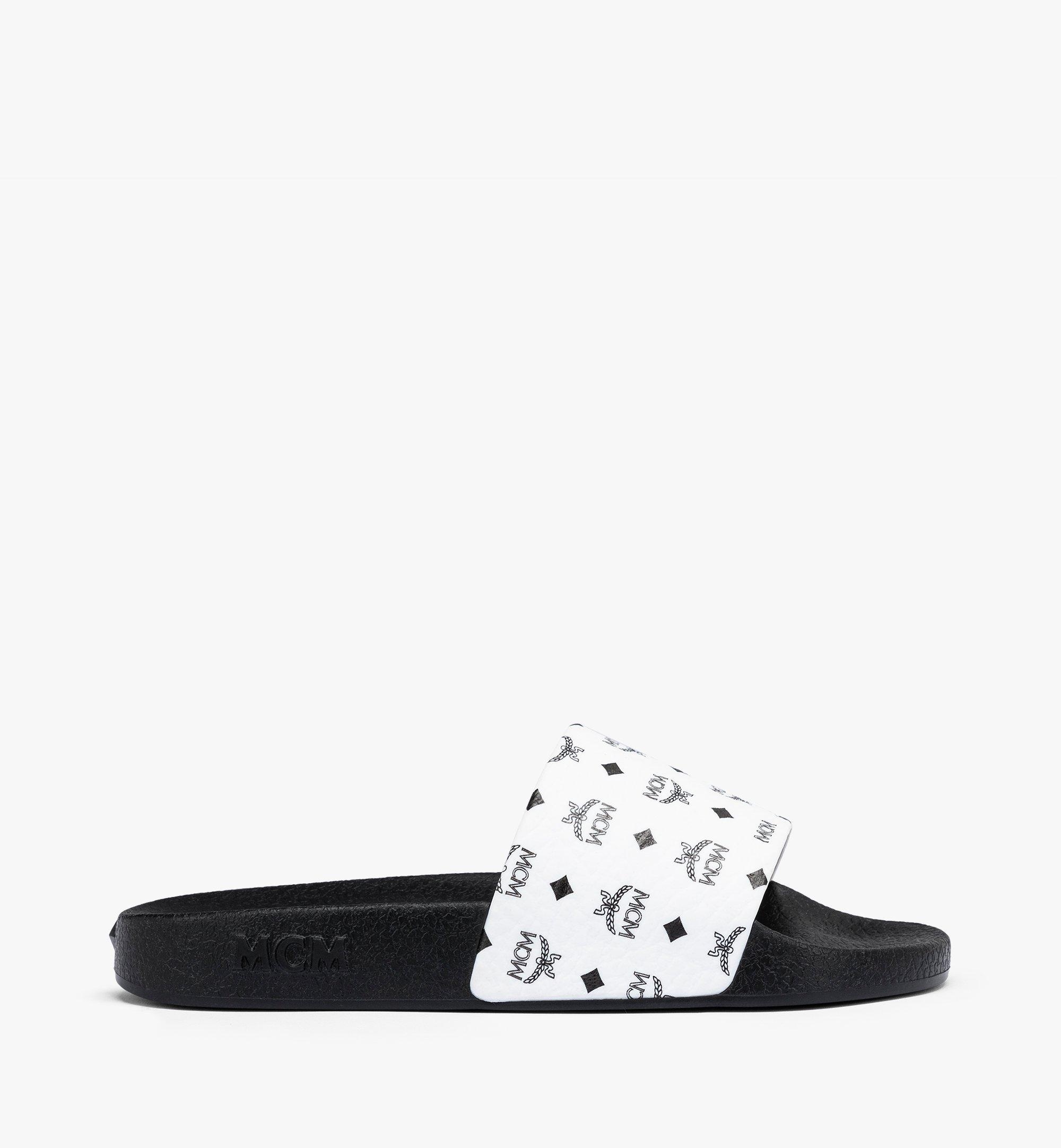 Monogram Print Rubber Slides - 6