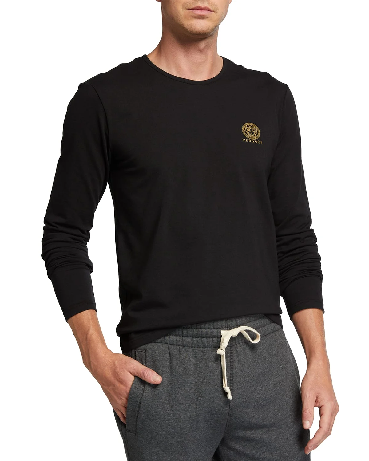 Men's Medusa Logo Long-Sleeve T-Shirt - 1