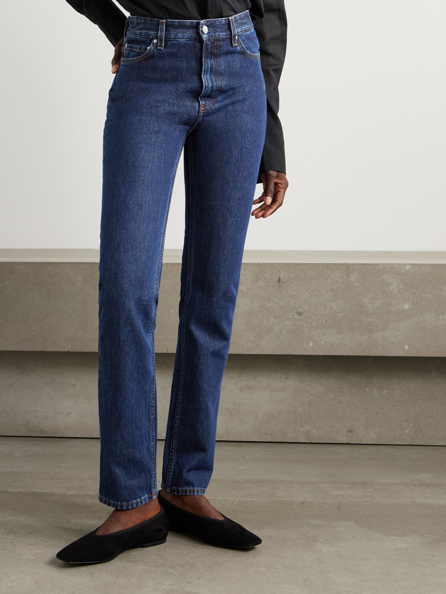 Garderob high-rise slim-fit organic jeans Indigo - 3
