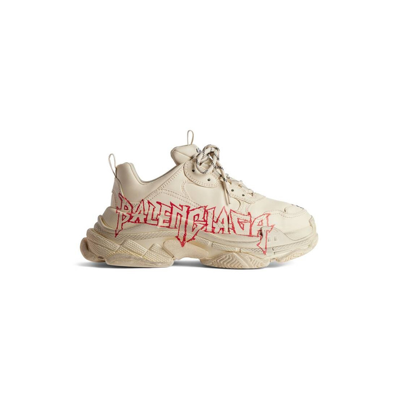Women's Triple S Sneaker Diy Metal in White/red/black 1