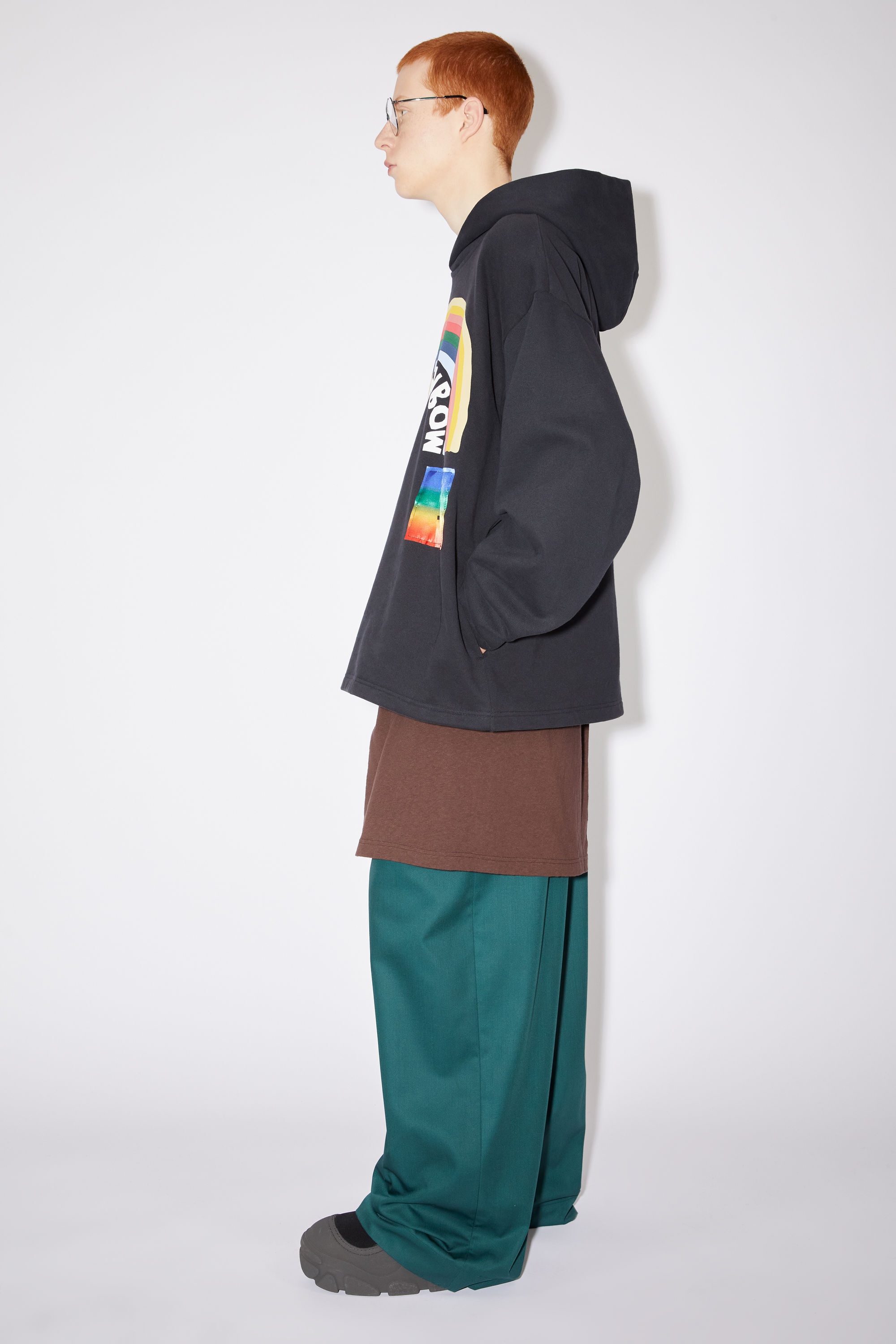 Rainbow hooded sweatshirt - Black - 4