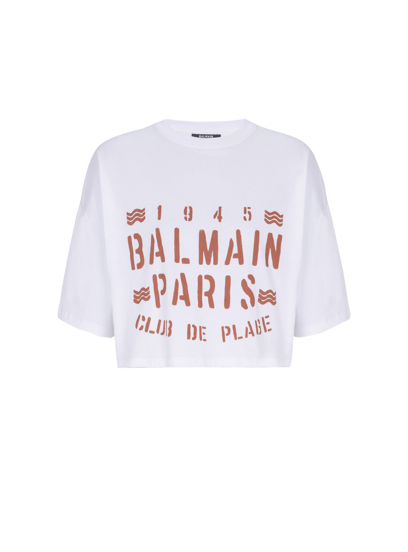 T-shirt with Balmain Plage print 1