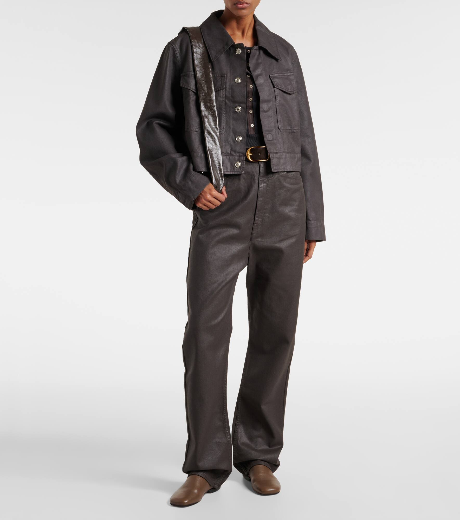 Cropped cotton jacket - 2
