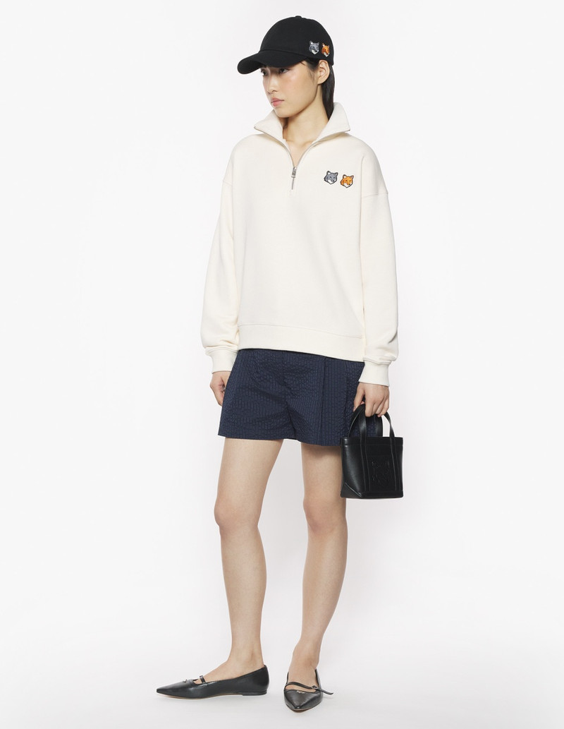 Maison Kitsuné DOUBLE BOLD FOX HEAD HALF ZIP COMFORT SWEATSHIRT outlook