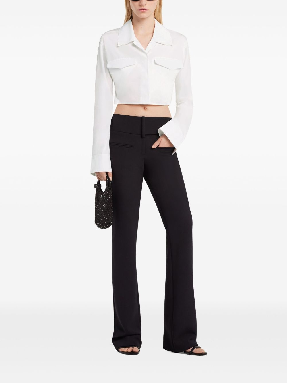 cropped poplin shirt - 2