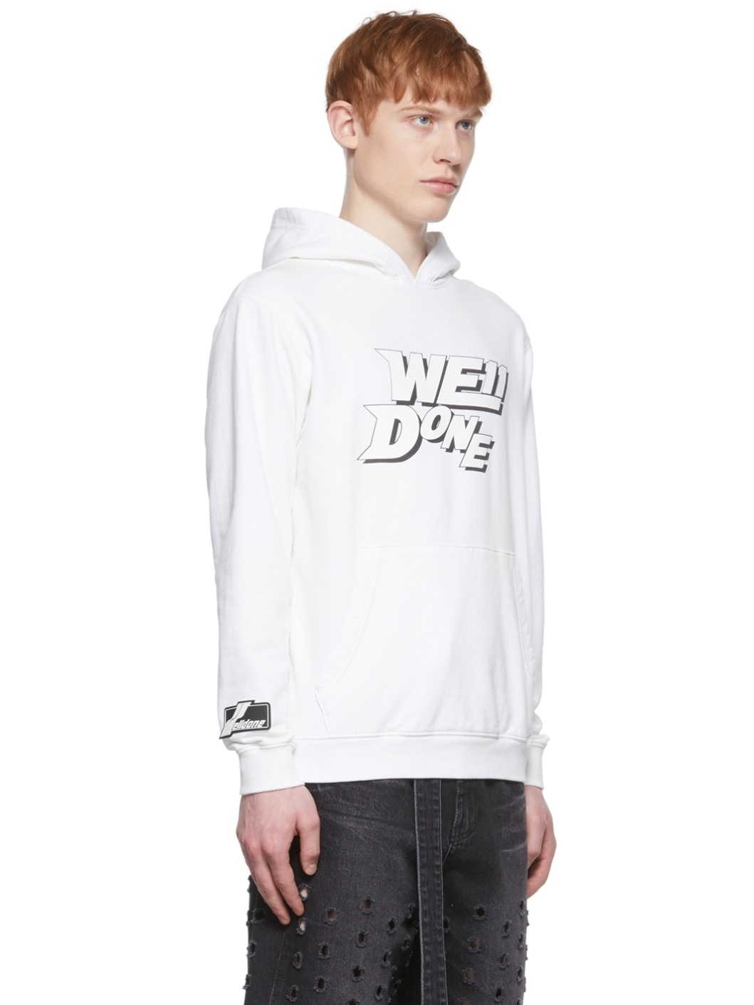 White Cotton Hoodie - 2