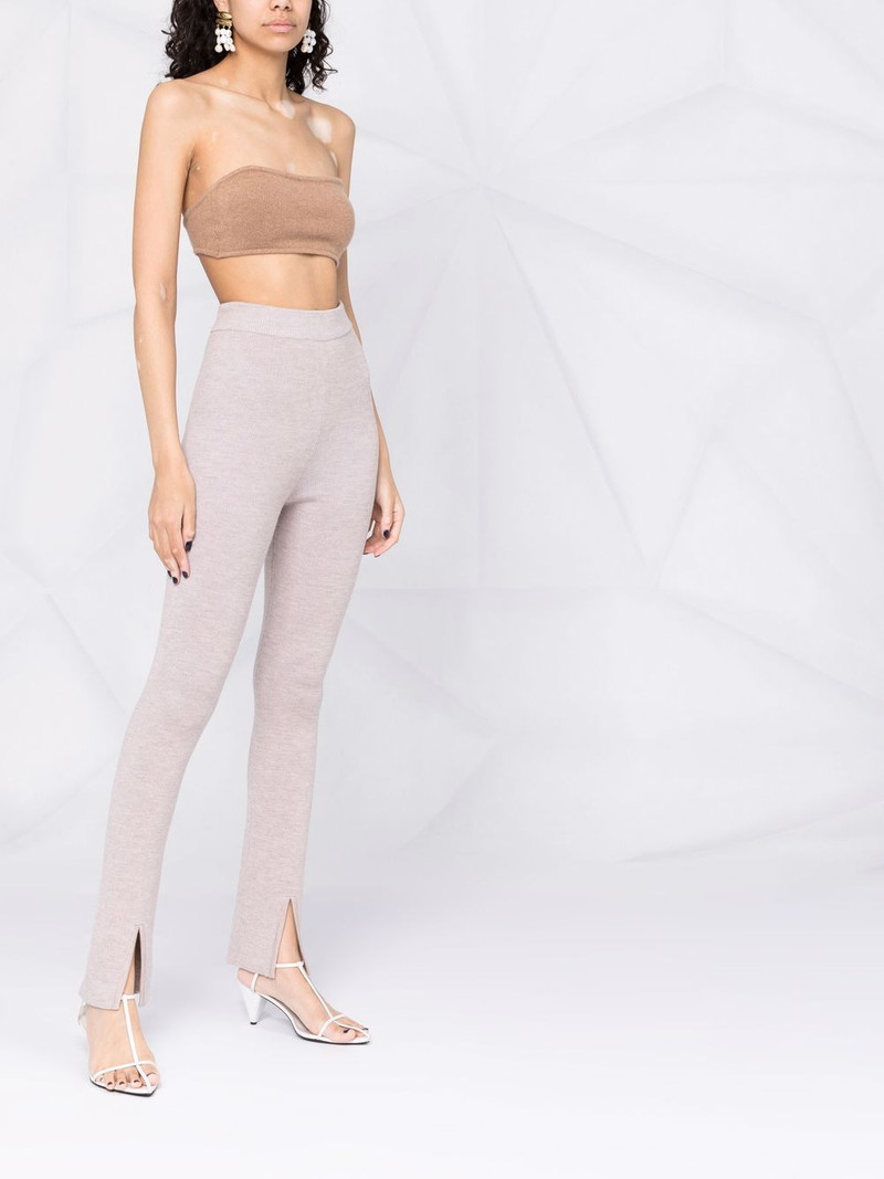 knitted front-slit leggings 4