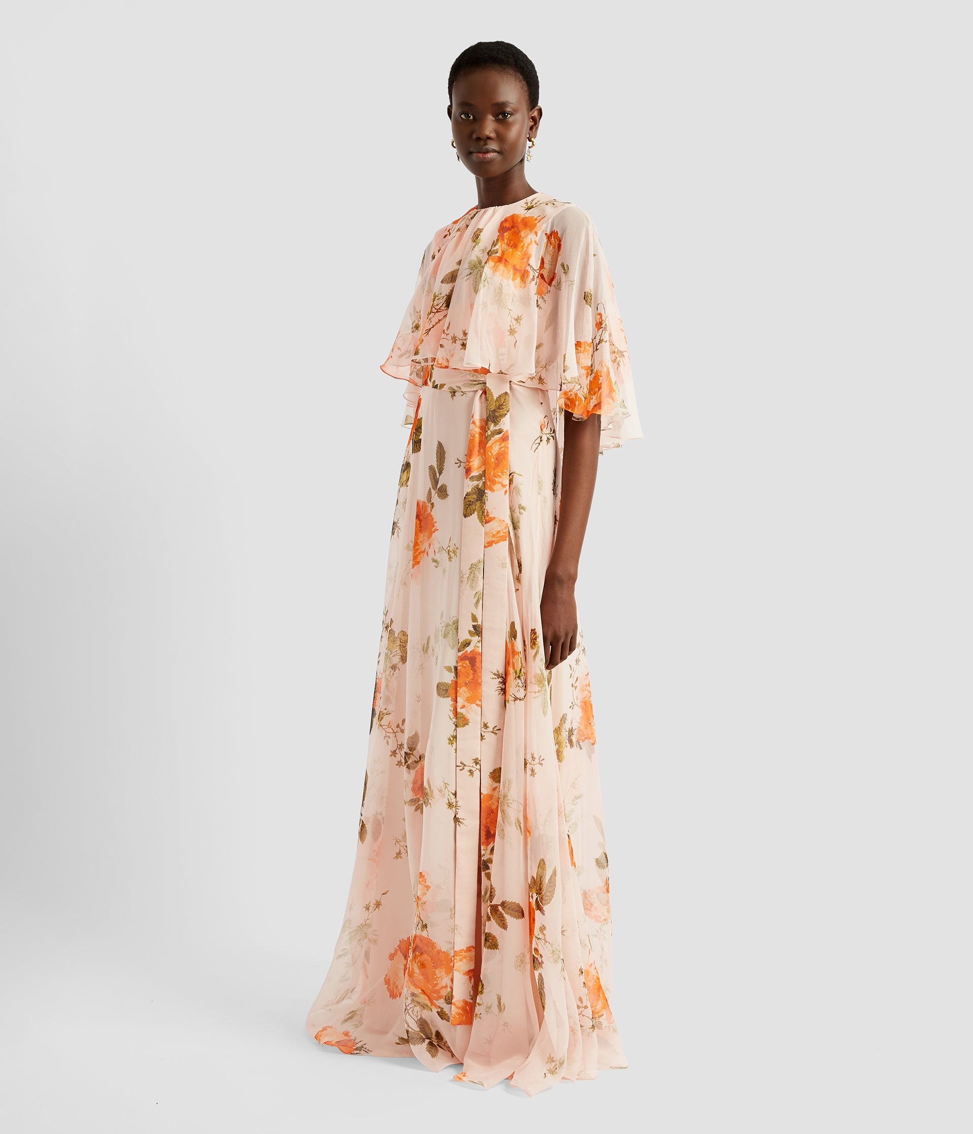 CAPE OVERLAY GOWN - 4