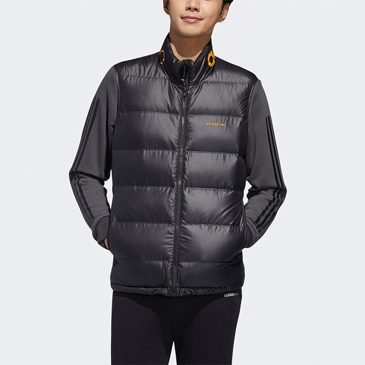 adidas neo Stand Collar Stay Warm Sports Down Vest Black FT7997 - 3