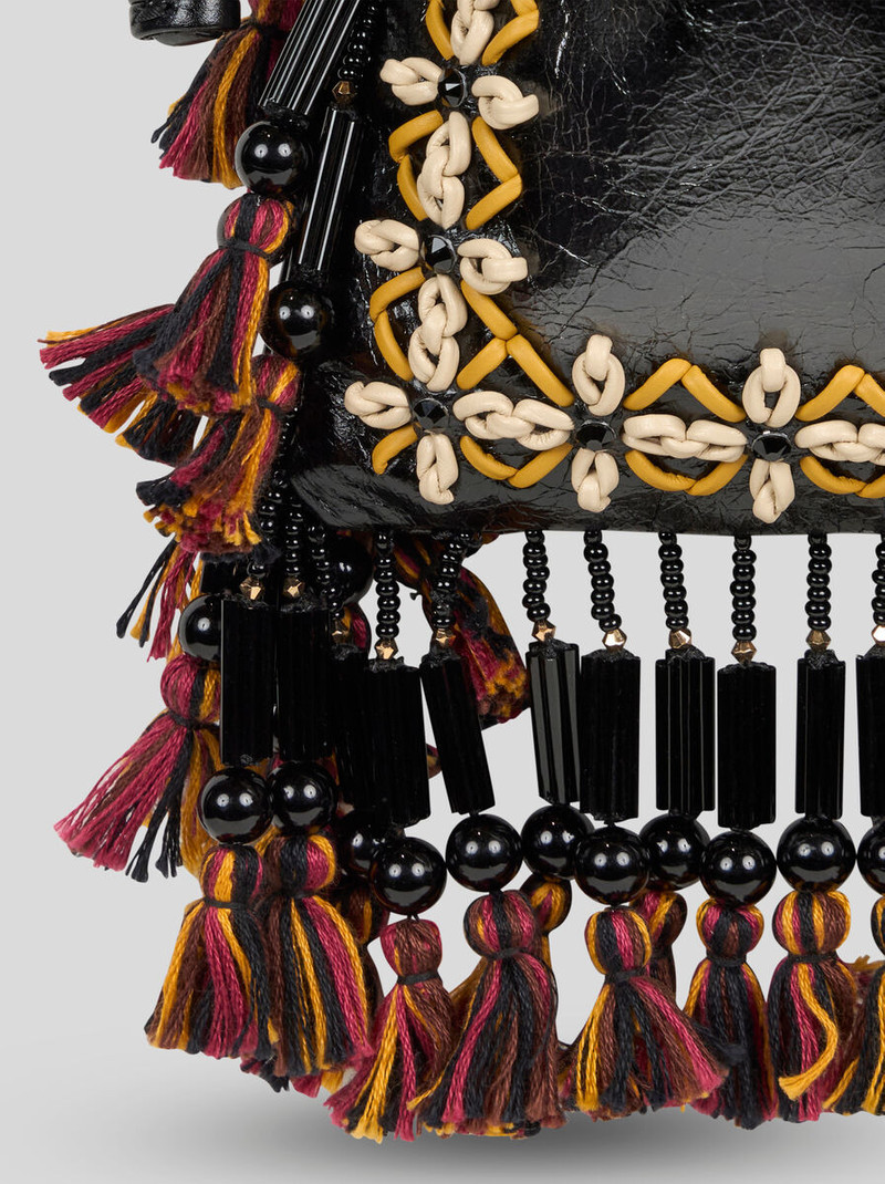 SMALL LEATHER KALISPERA BAG WITH FRINGING 6