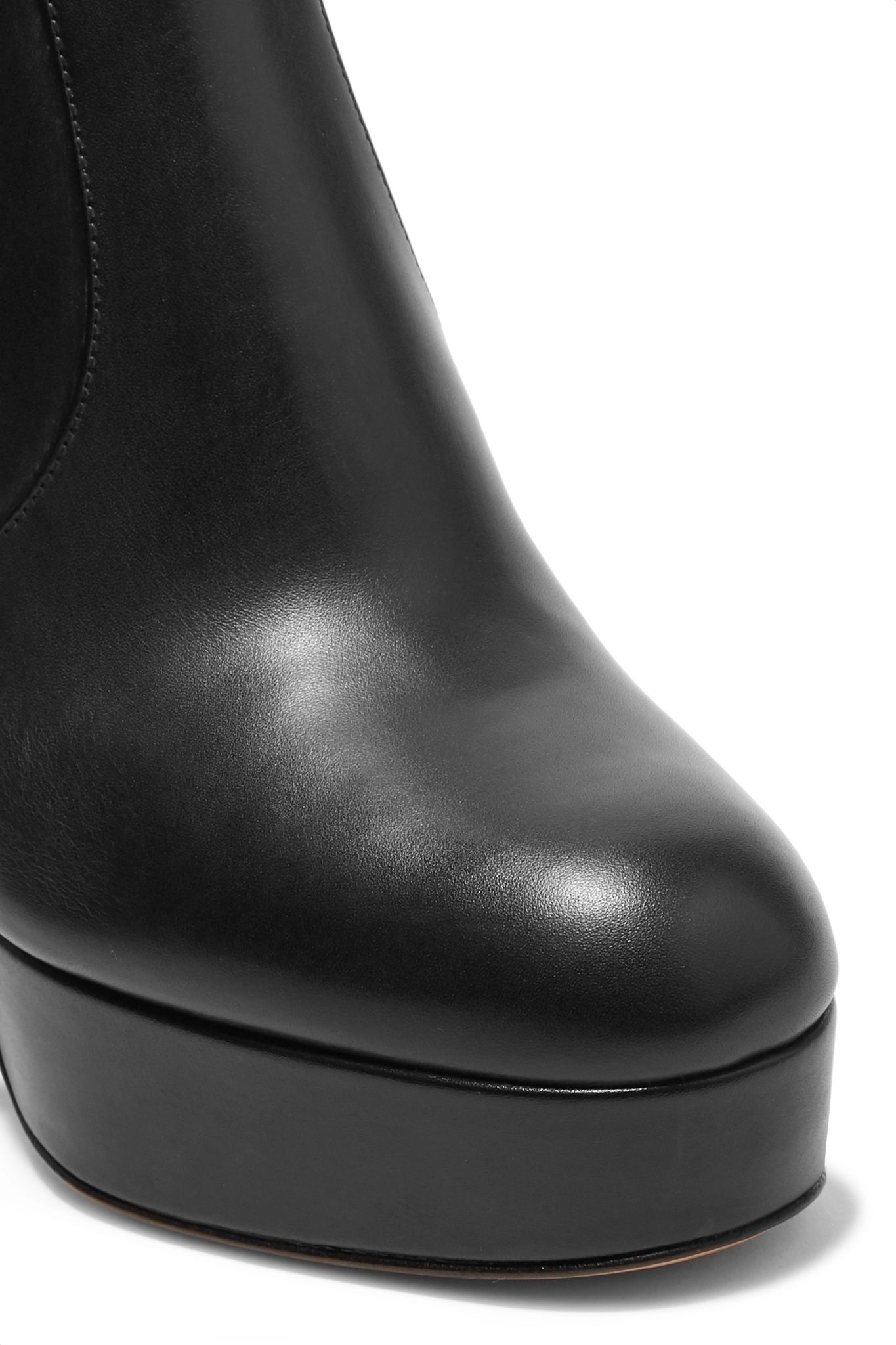 100 leather platform ankle boots - 4