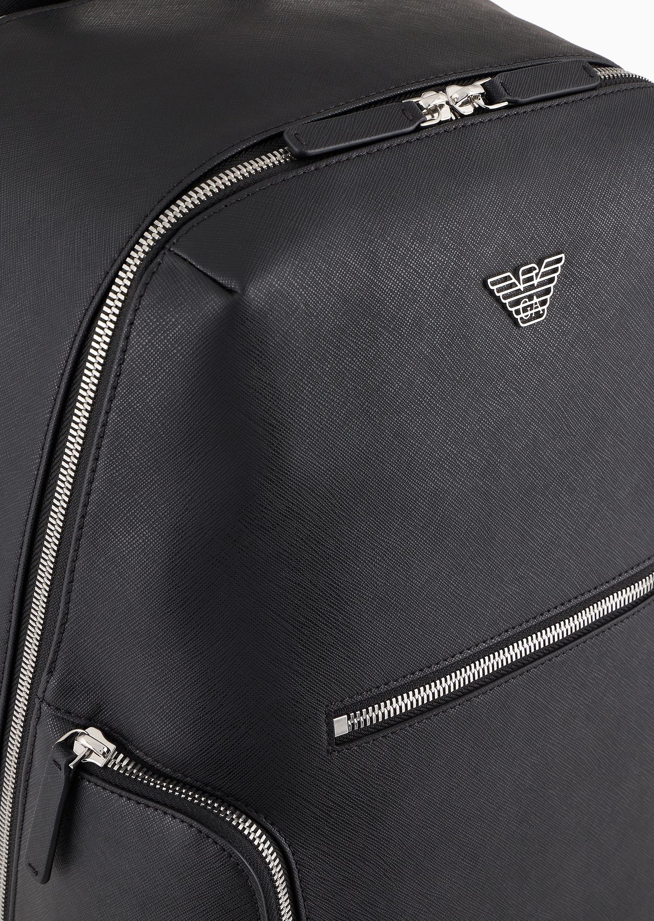 ASV regenerated Saffiano leather backpack with eagle plate - 5