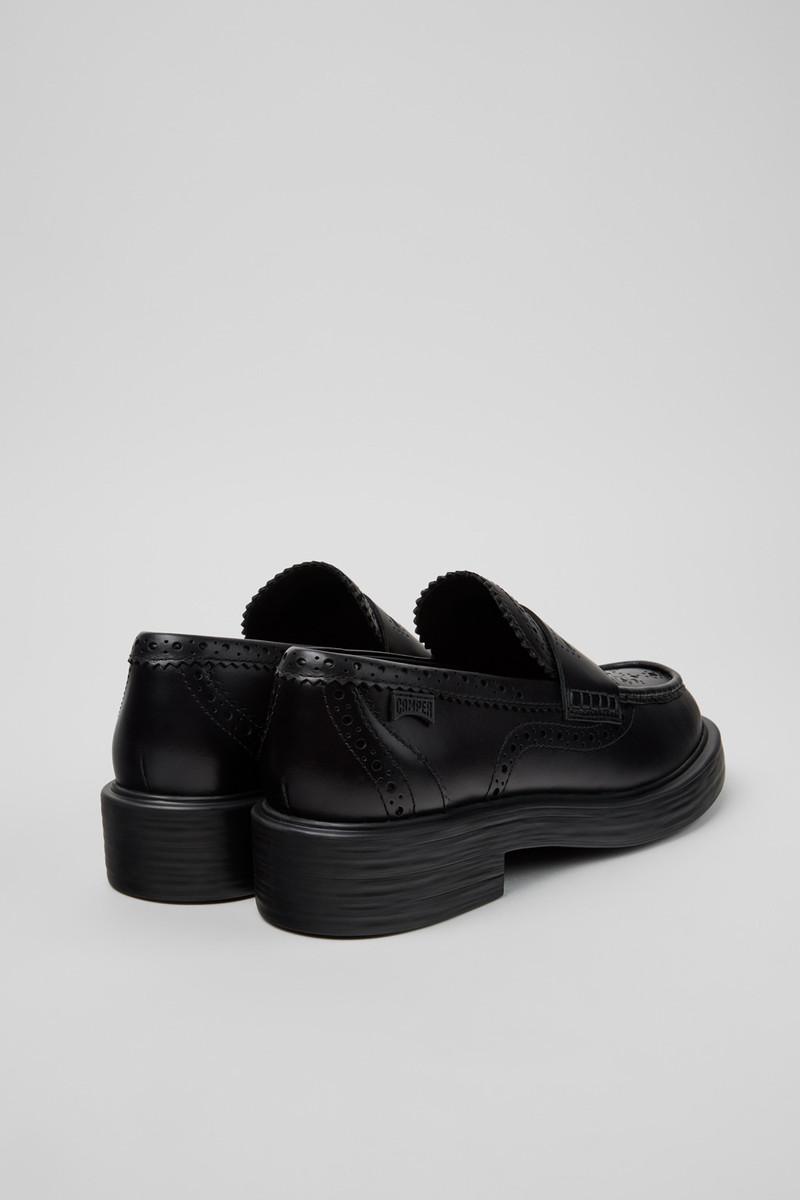 CAMPERLAB Black Leather Moccasins for Women. outlook