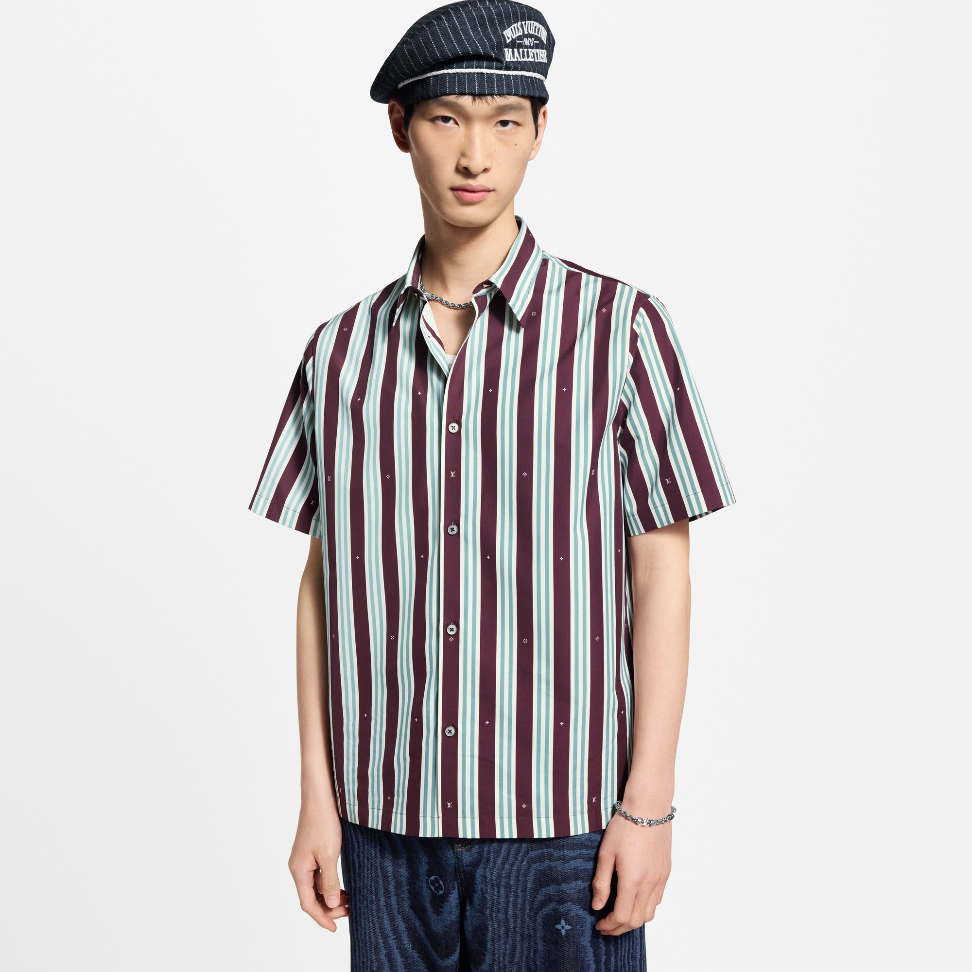 Striped Short-Sleeved Shirt - 2