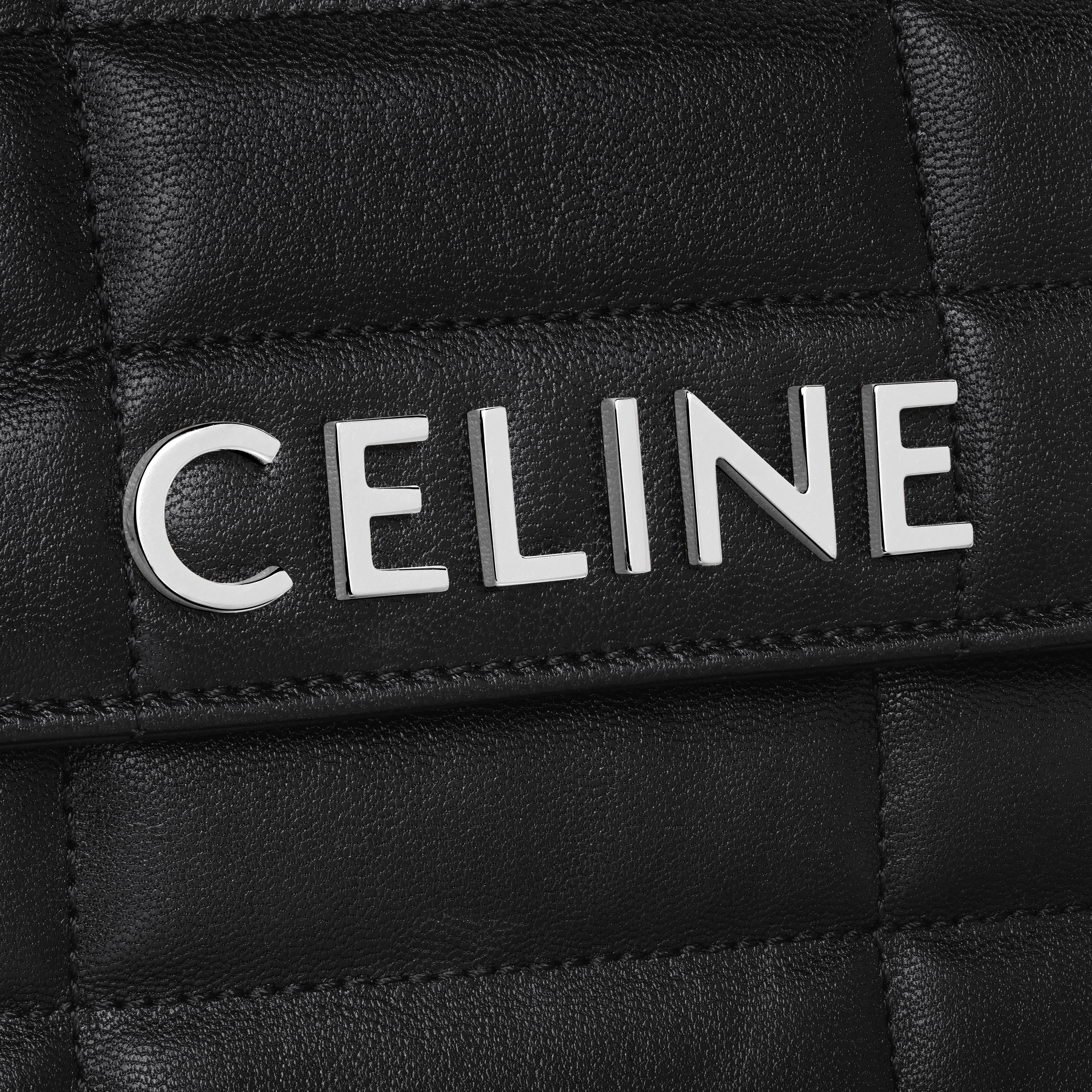 CHAIN SHOULDER BAG MATELASSE MONOCHROME CELINE in Quilted Goatskin - 4